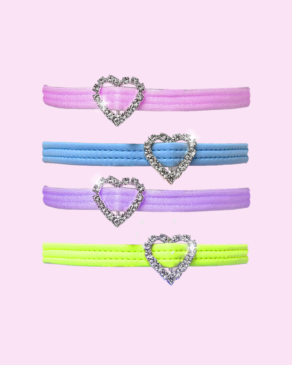 Rhinestone Heart Choker