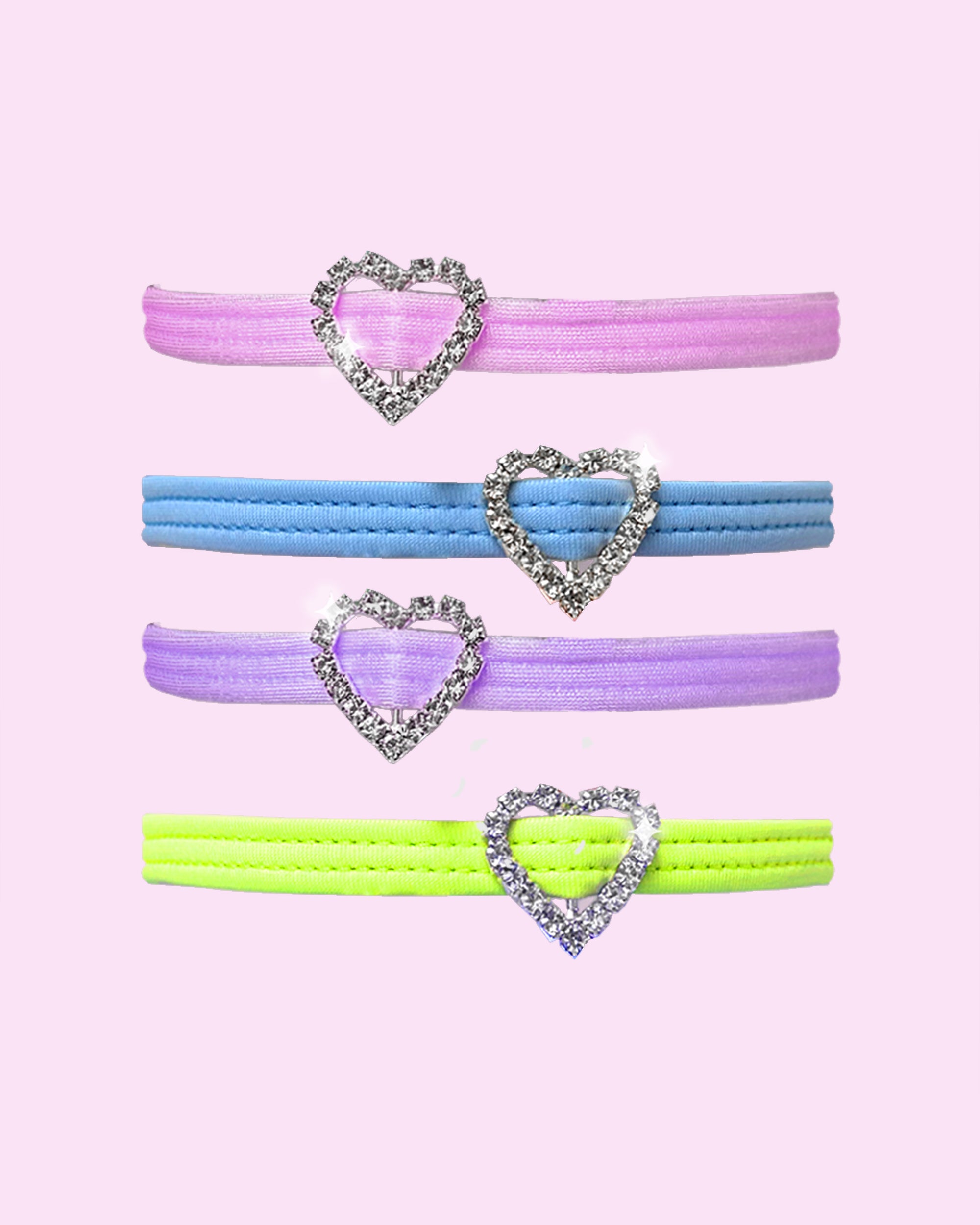 Rhinestone Heart Choker