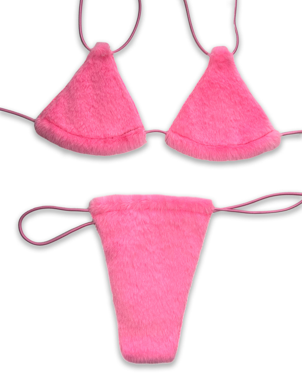 Pink Angel Fur Bikini