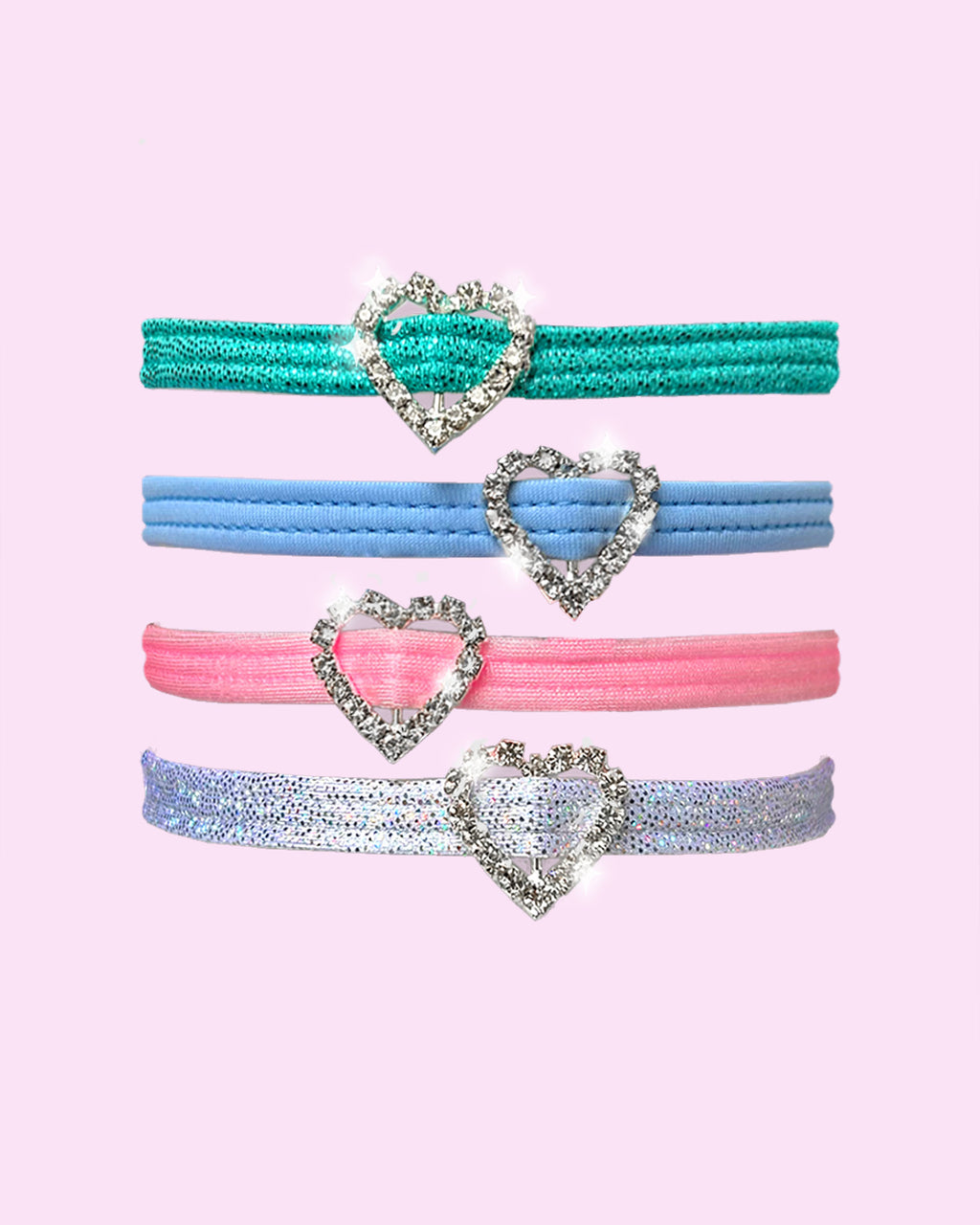 Rhinestone Heart Choker
