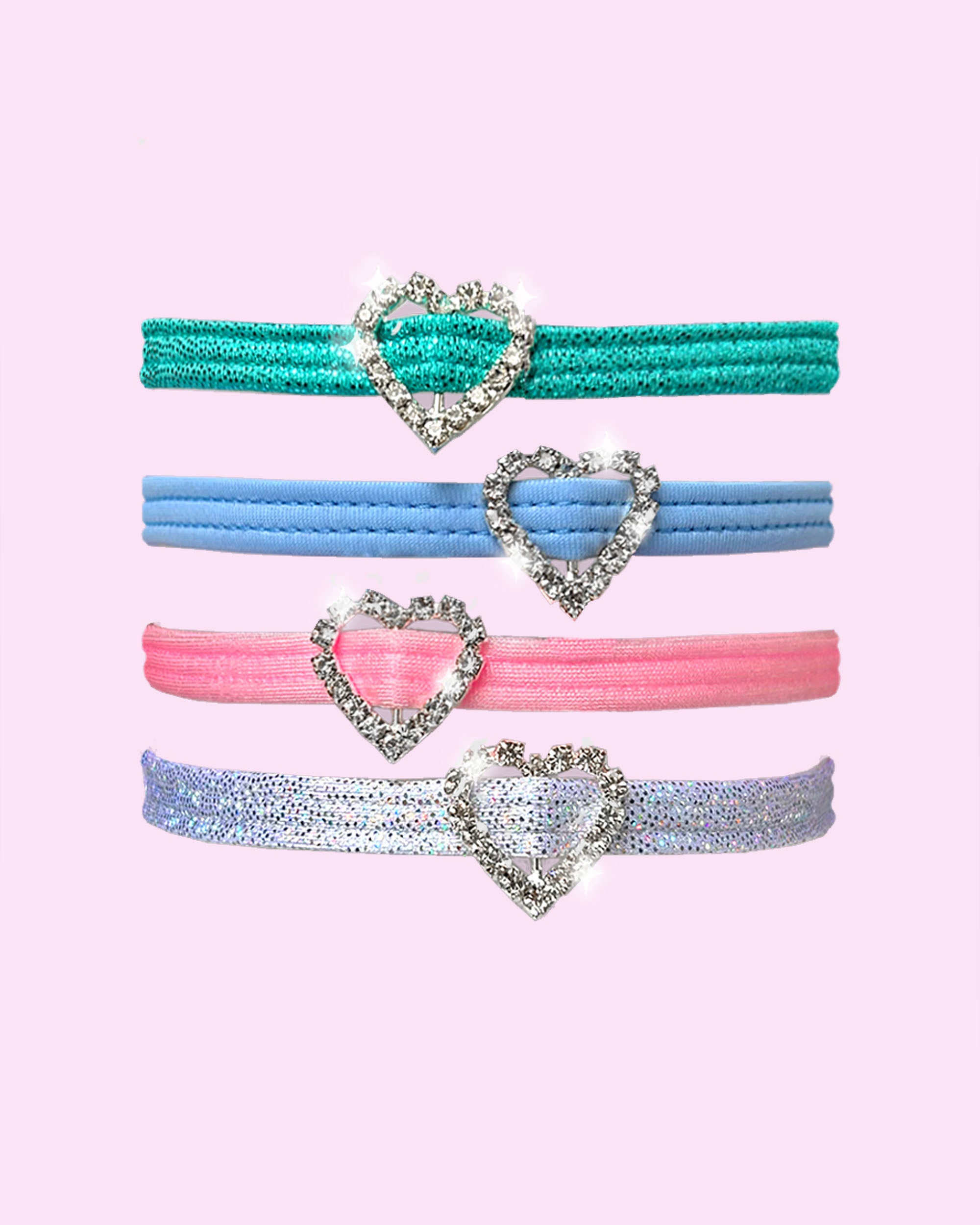 Rhinestone Heart Choker