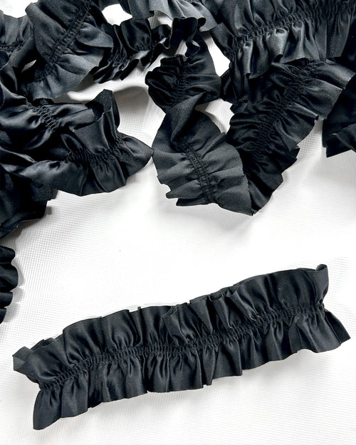 Black Satin Garter